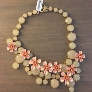 J Crew statement necklace and statement earrings